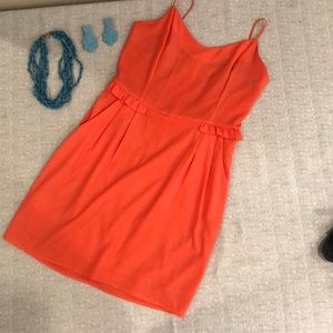 Sleeveless, fun, orange dress
